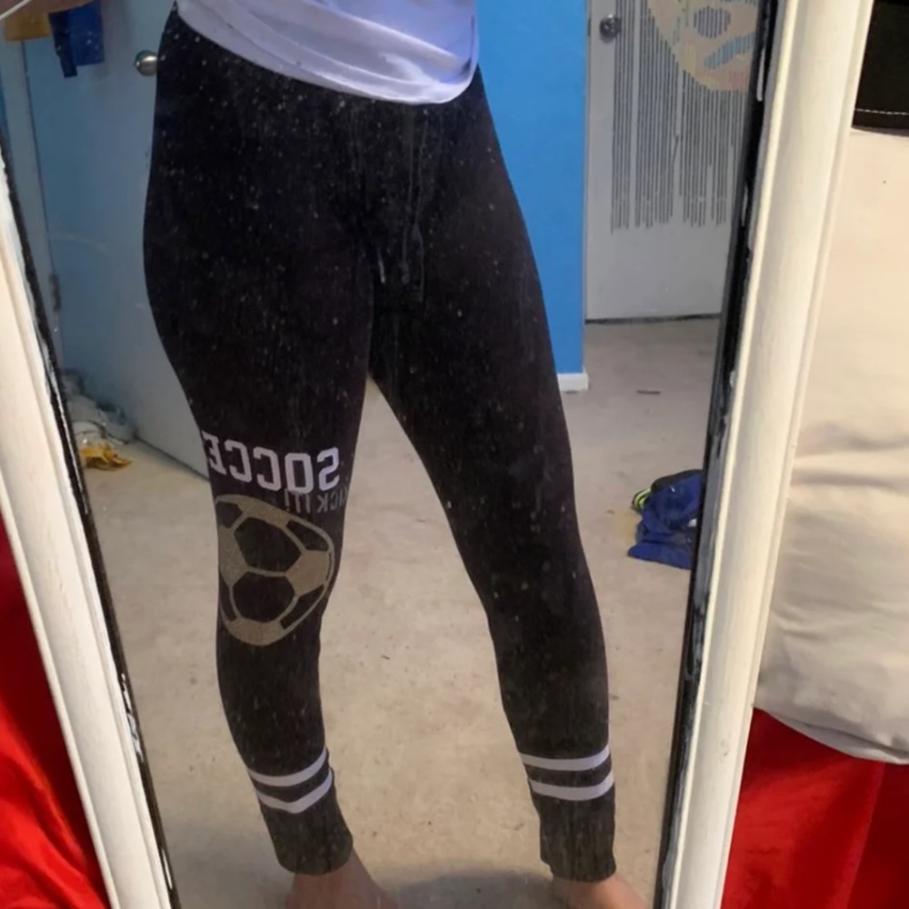 black soccer sweatpants
